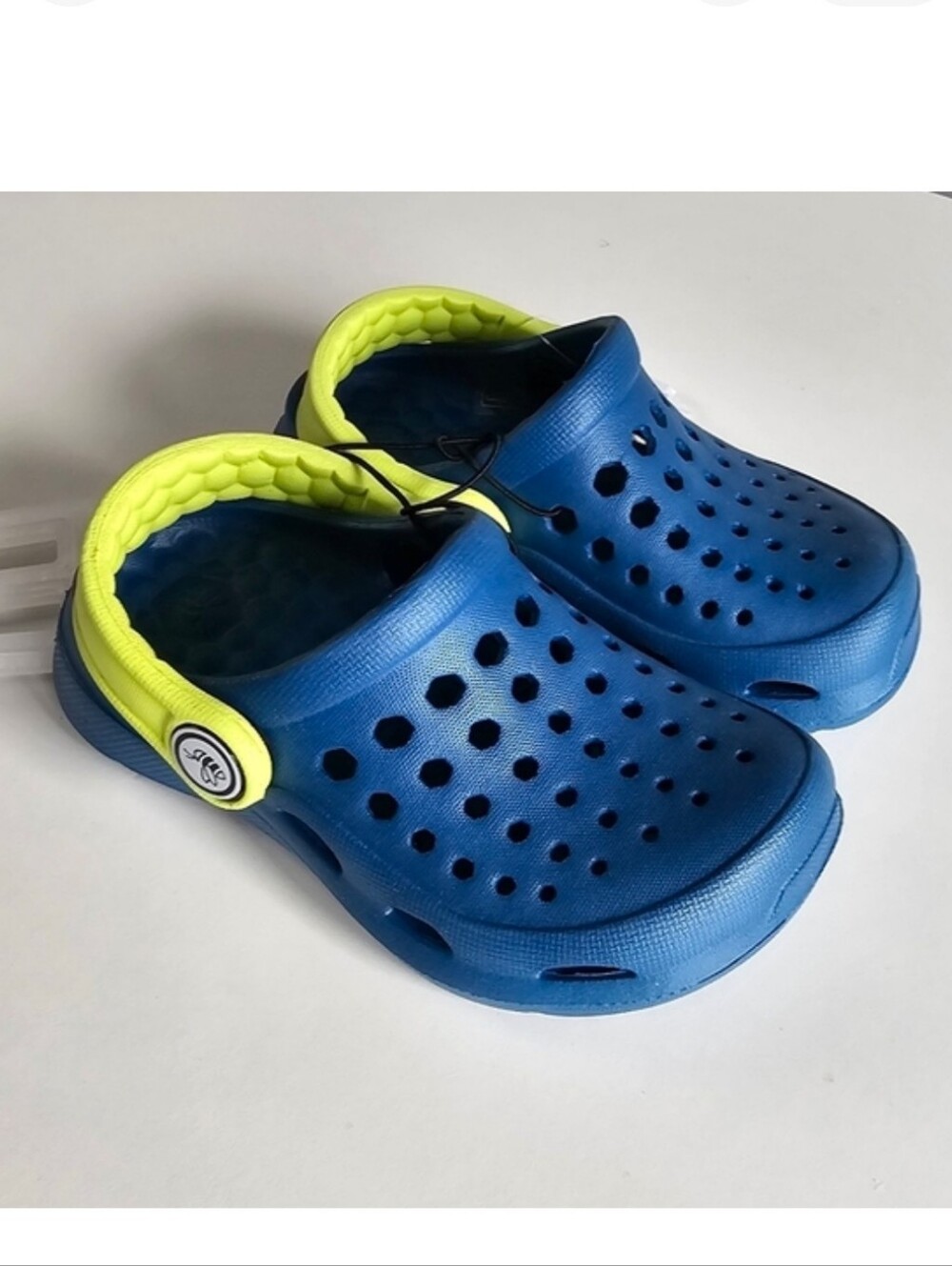 Joybees Kids Blue Yellow Clogs Slip On Sandals Size 6/7 Lightweight NEW